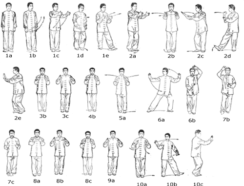 Sun Taijiquan 73 Form, Movements 1 - 10