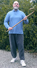 Mike Garofalo con el bastón