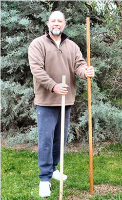 Mike Garofalo holding Staff Weapons.