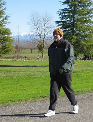 Mike Garofalo walking in February