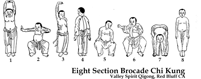 Properly sew Bookkeeper Eight Section Brocade Chi Kung, Ba Duan Jin Qigong, Eight Treasures  Exercise Routine from China