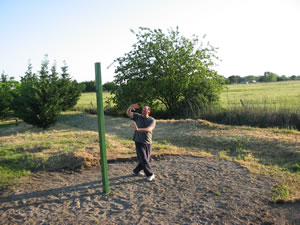 Mike Garofalo practicing "Acquire the Heart Palm" Baguazhang Qigong Posture.